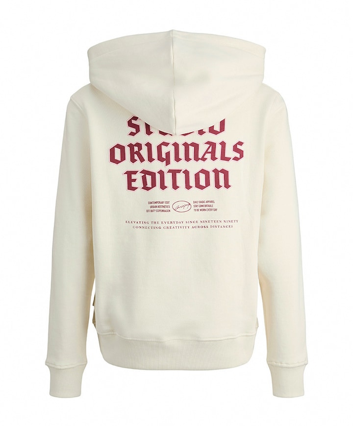 Jongens hoodie ecru