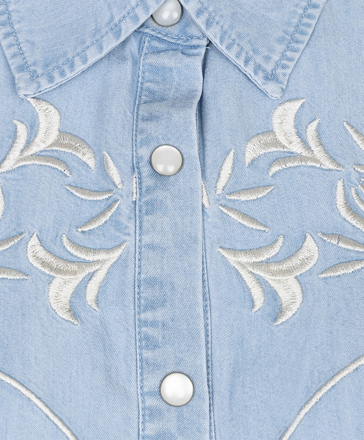 Dames blouse blauw