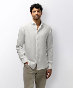 Heren overhemd lange mouw wit