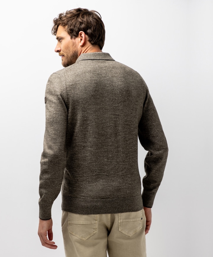 Heren polo bruin