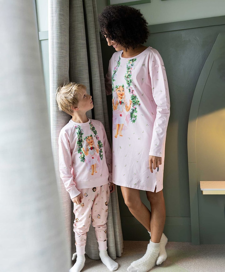 Uniseks pyjamaset Efteling roze