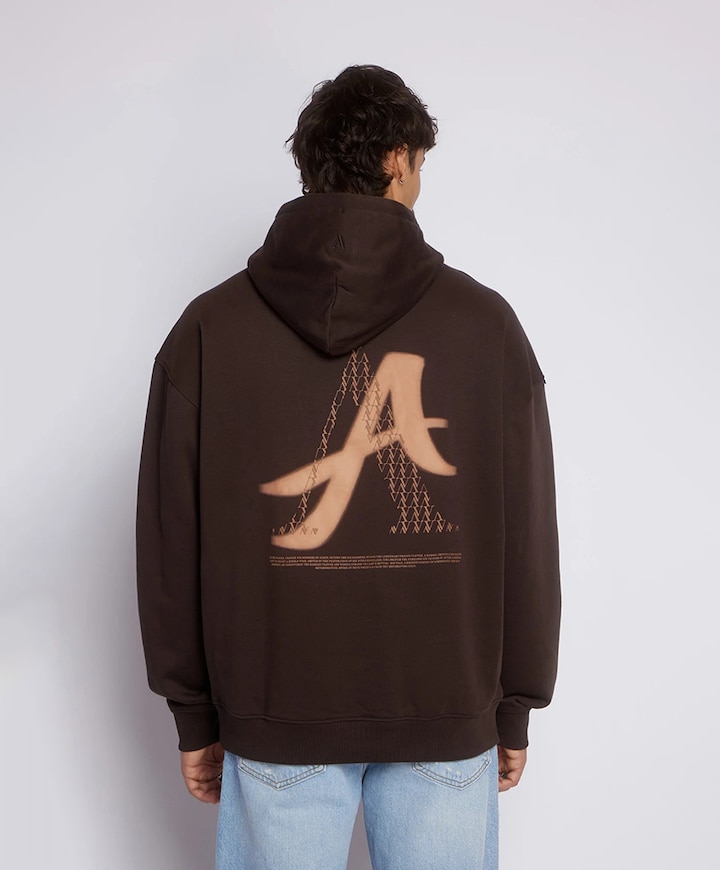 Heren hoodie bruin