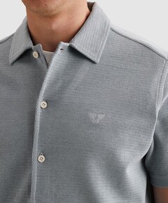 Heren overhemd korte mouw blauw
