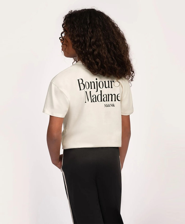 Meisjes t-shirt ecru