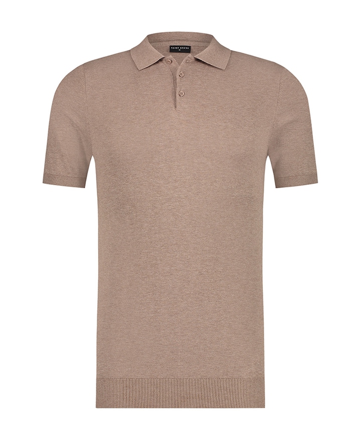 Heren polo beige