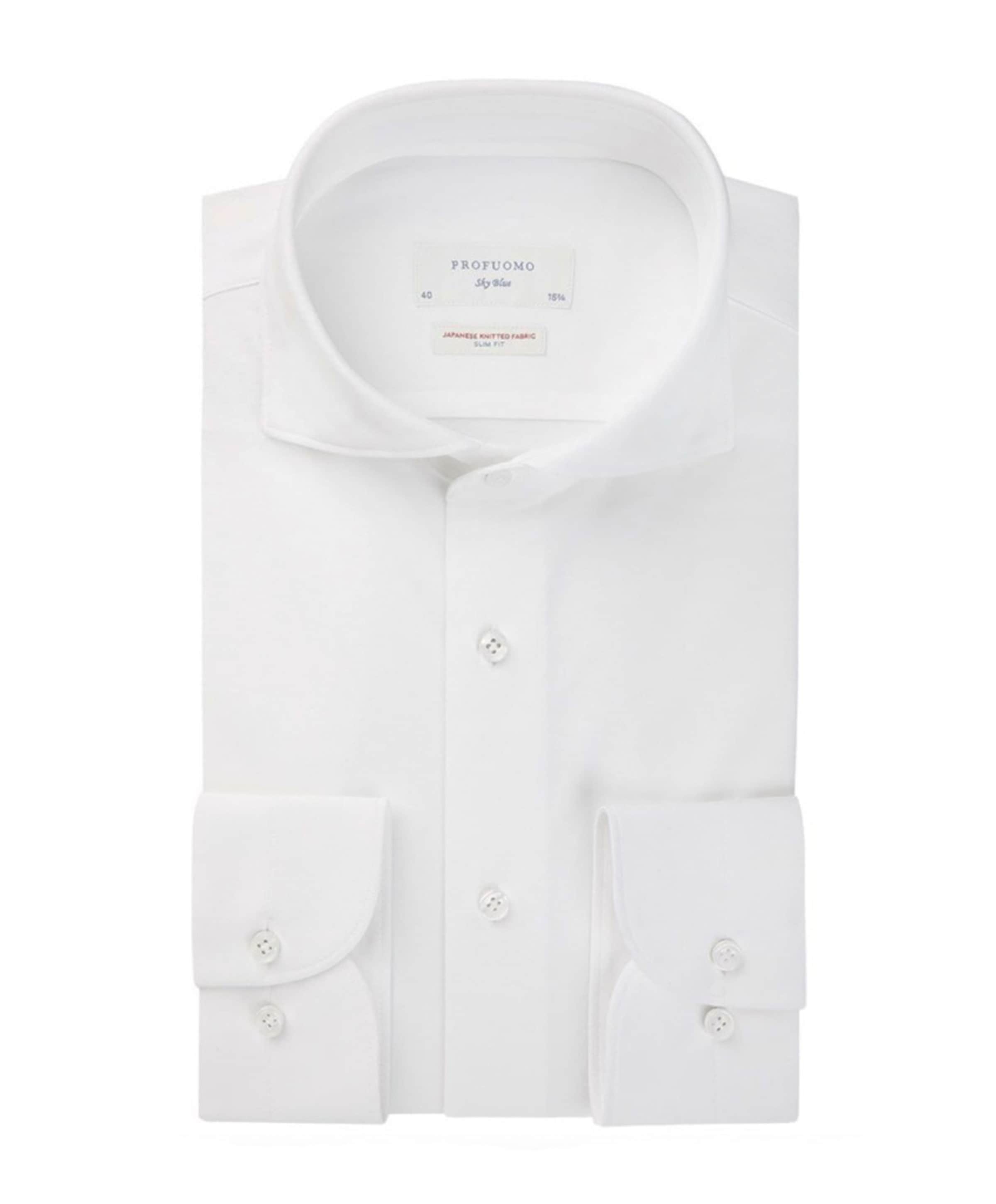 Heren overhemd lange mouw wit