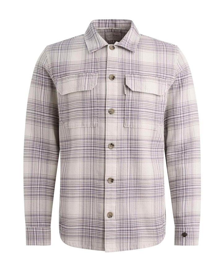 Heren overhemd lange mouw beige