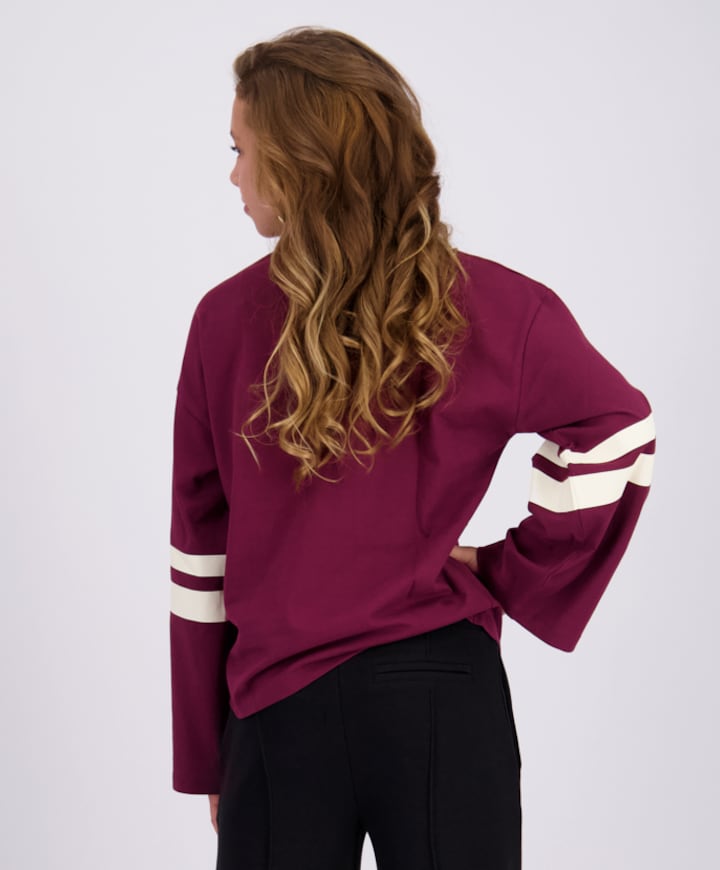 Meisjes longsleeve bordeaux
