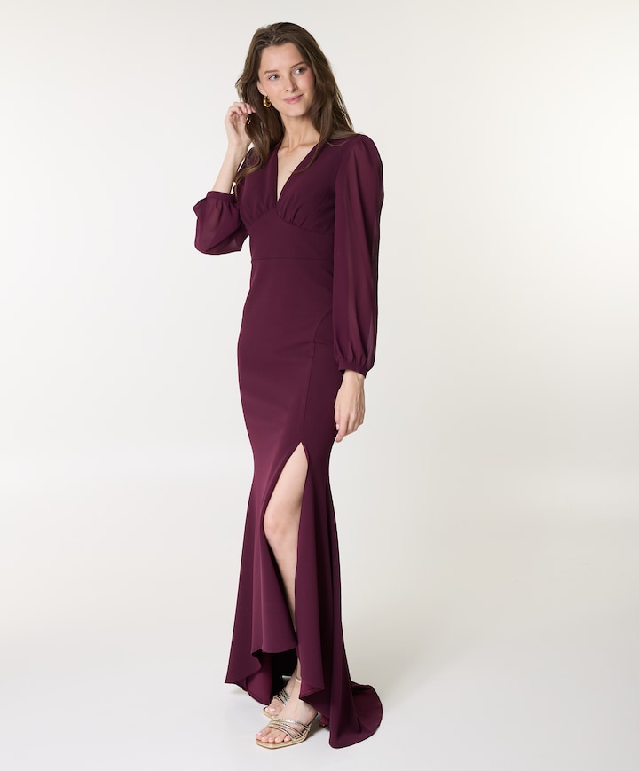 Dames jurk bordeaux