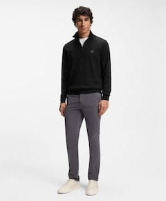 Heren trui met rits blauw