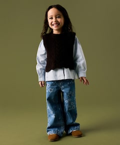 Meisjes blouse lange mouw blauw