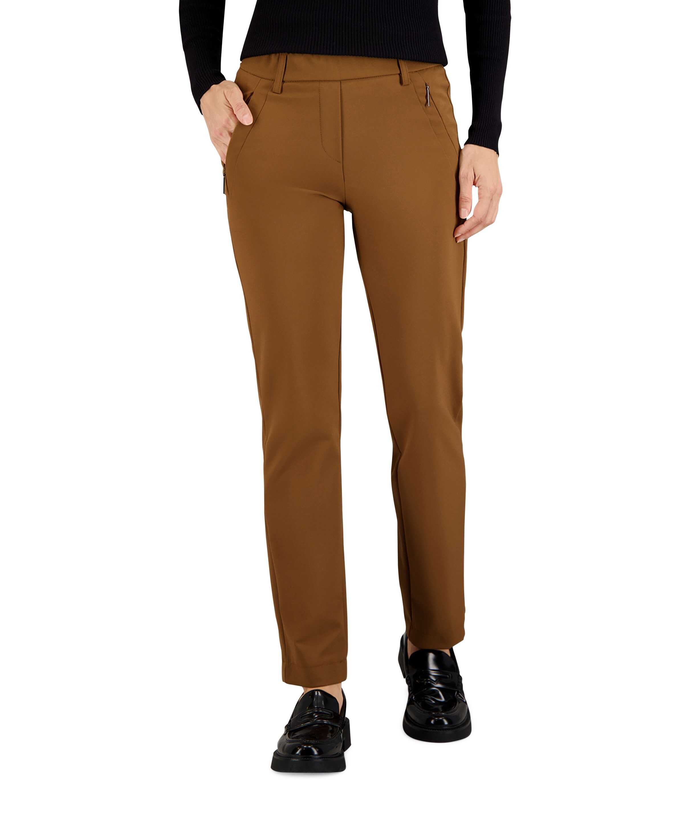 Pull On Slim dames broek bruin