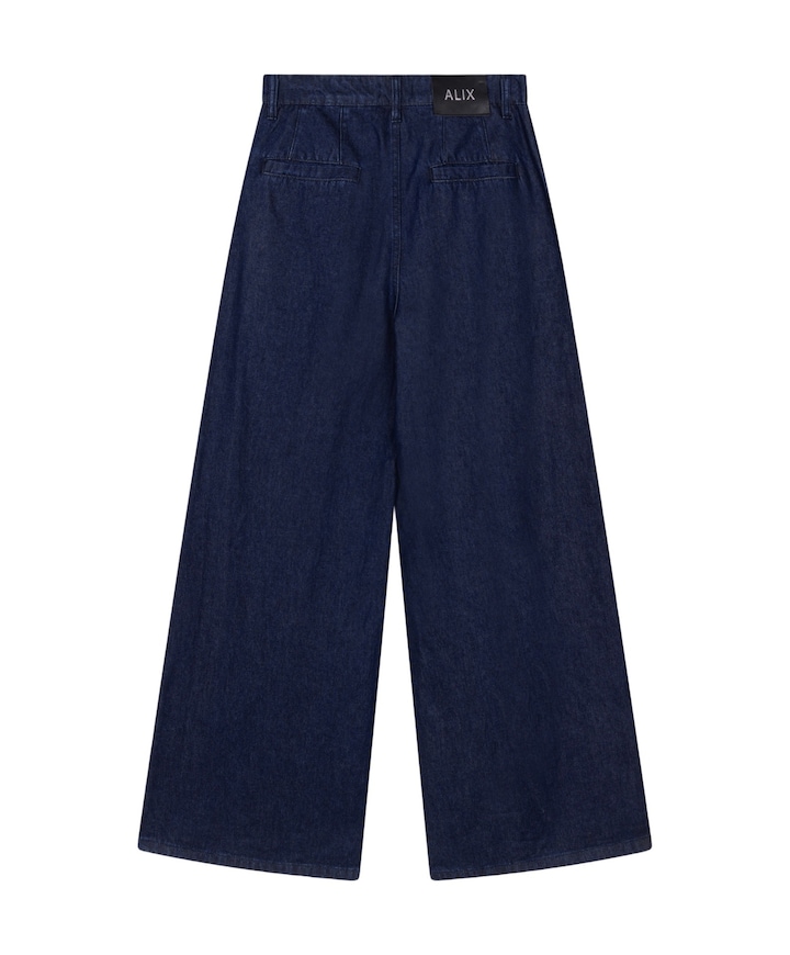 WIDE LEG DENIM dames jeans blauw