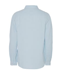 Heren overhemd lange mouw blauw