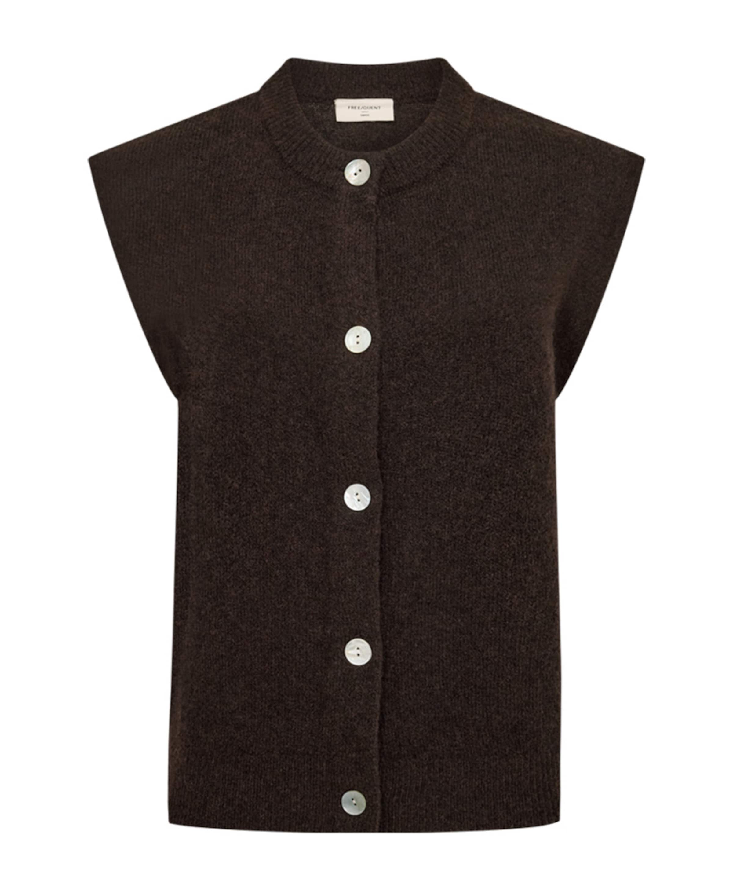 Dames vest bruin