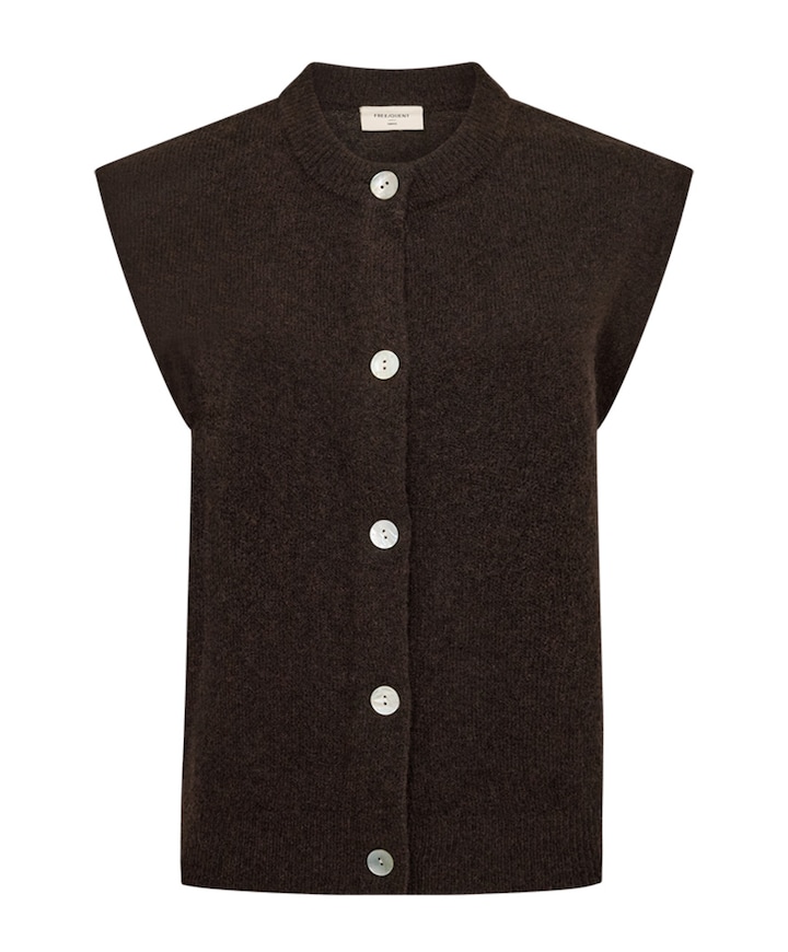 Dames vest bruin