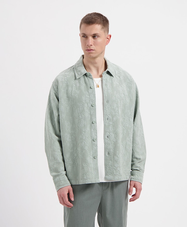 Heren overshirt groen