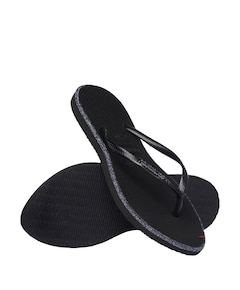HAV. SLIM POINT dames slippers zwart