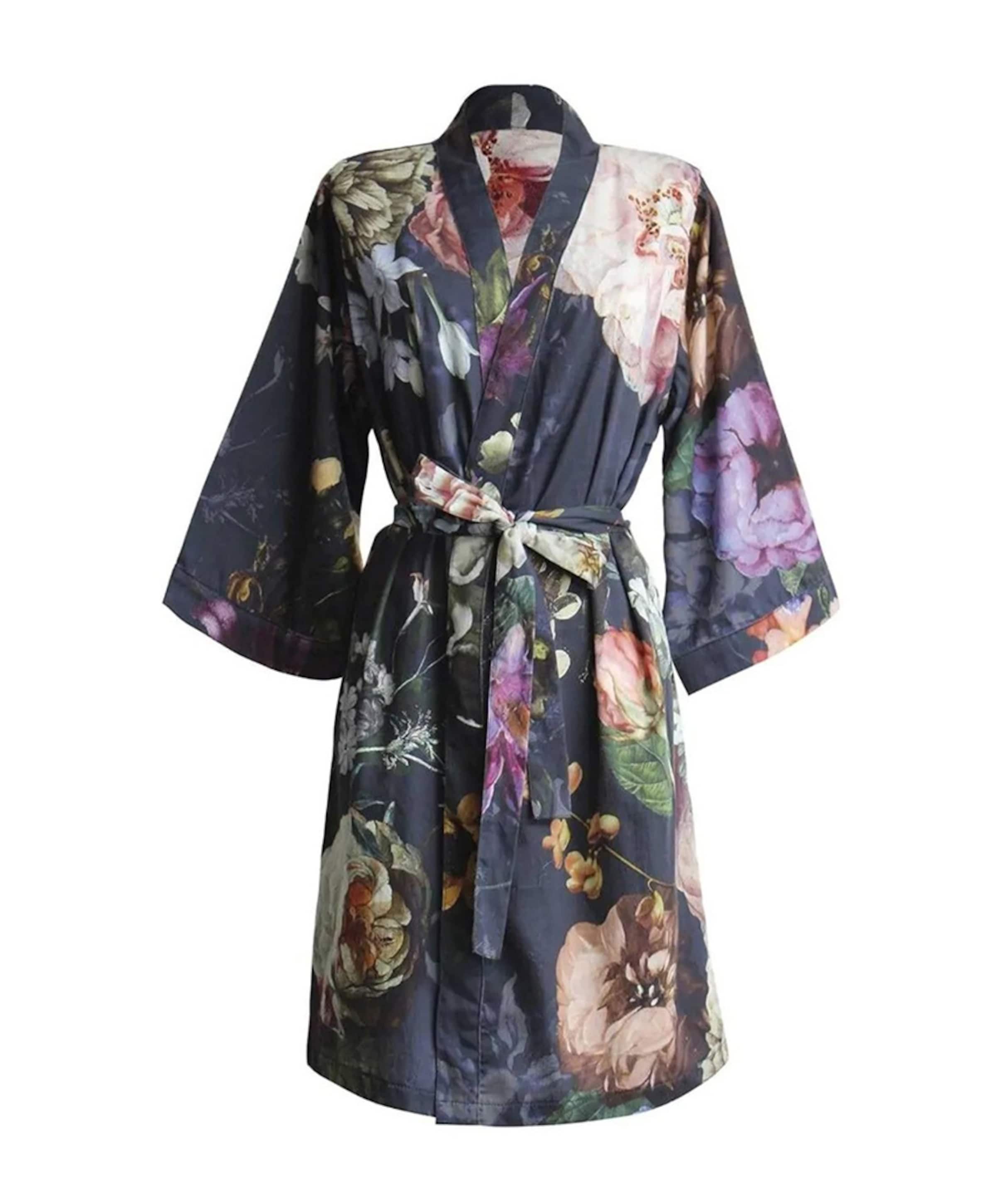 Dames ochtendjas zwart