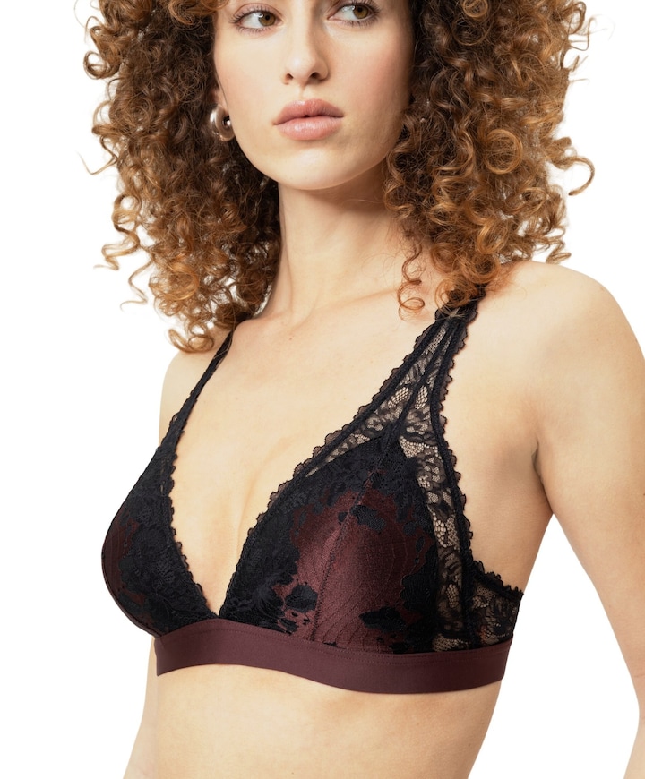 Dames bralette bordeaux
