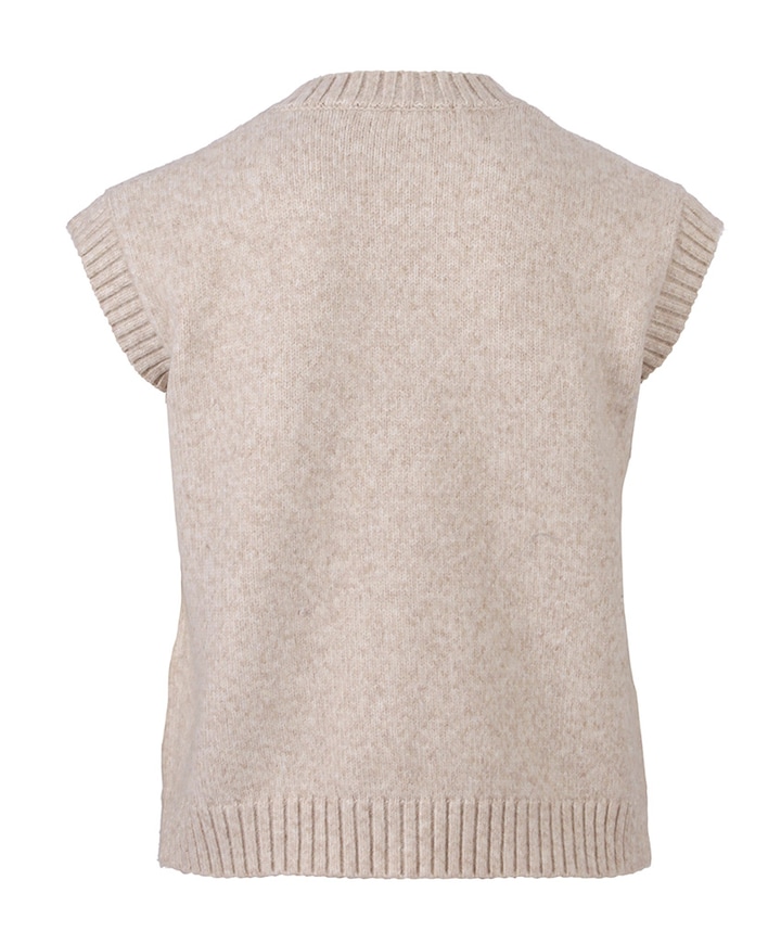 Dames gilet beige