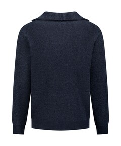 Heren trui met rits blauw