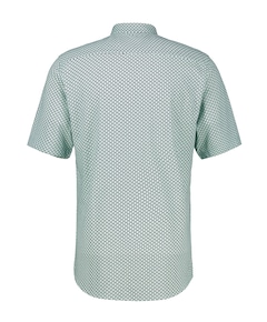 Heren overhemd korte mouw blauw