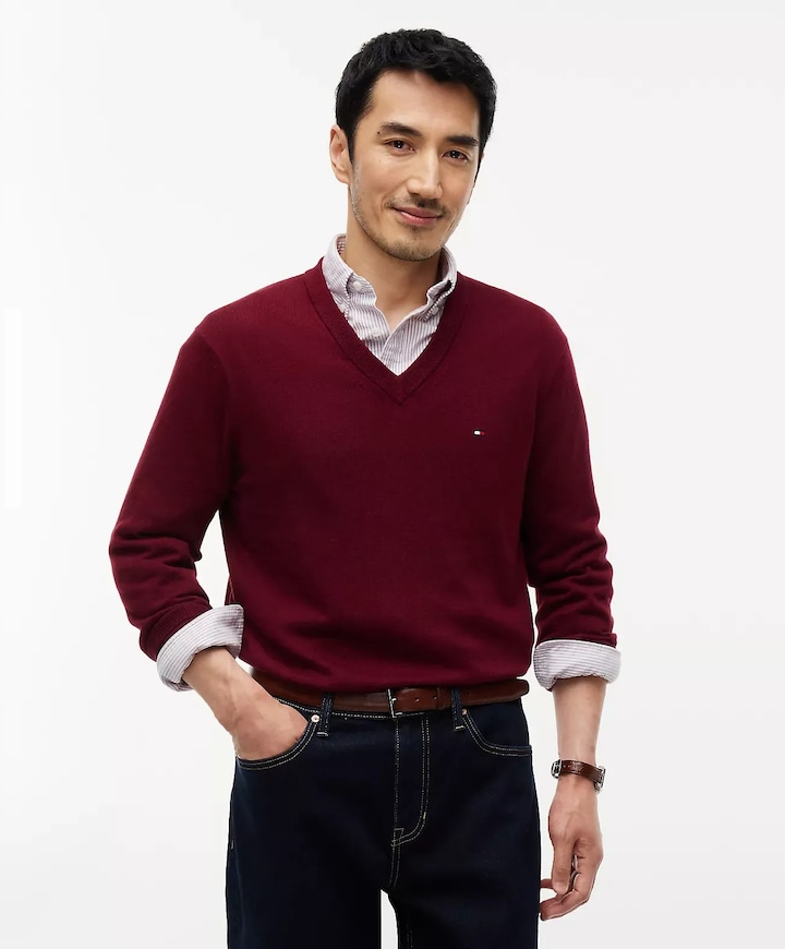 Heren trui bordeaux