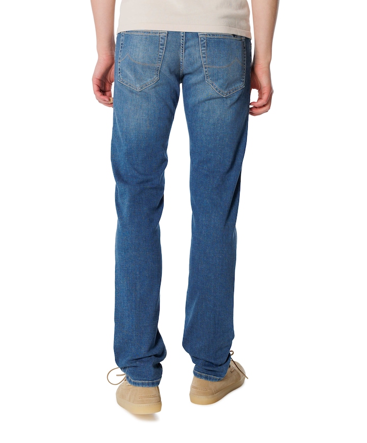 Nick Super Slim 5 pkt heren jeans blauw