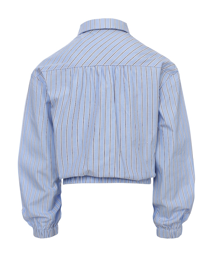 Meisjes blouse lange mouw blauw