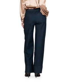 Wide elastic waist jeans blauw