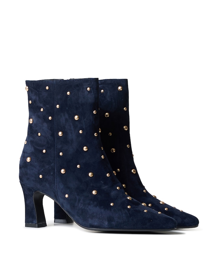 Desdemona dames enkellaarzen blauw