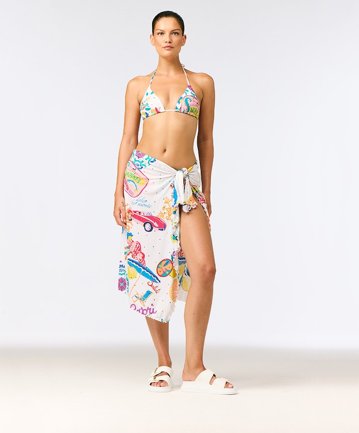 Dames pareo multicolor