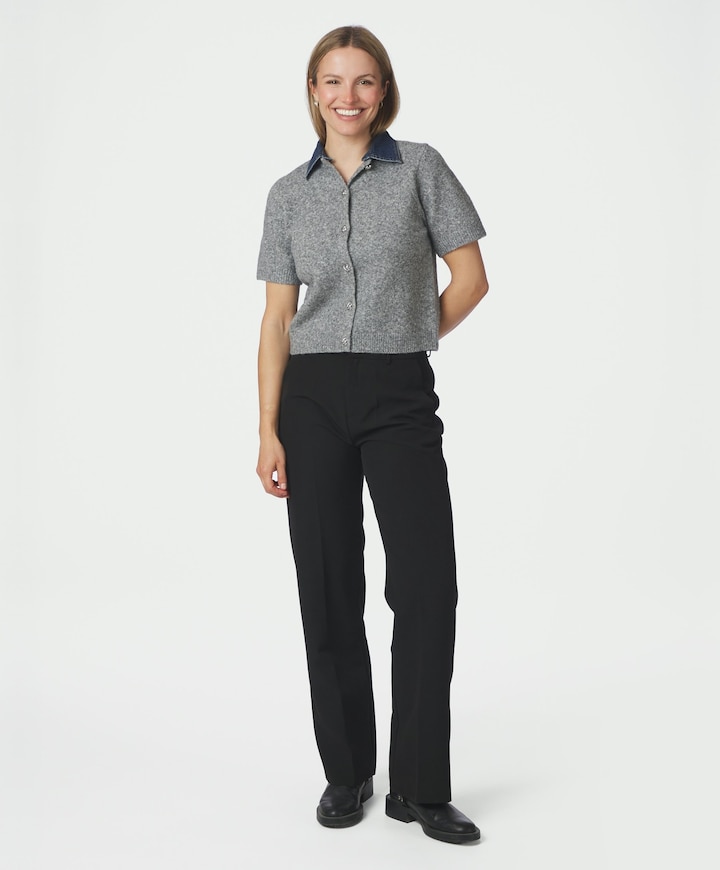 Dames vest grijs