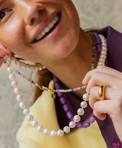 Dames ketting paars