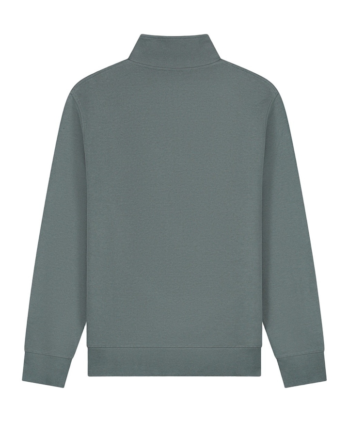 Heren trui met rits groen