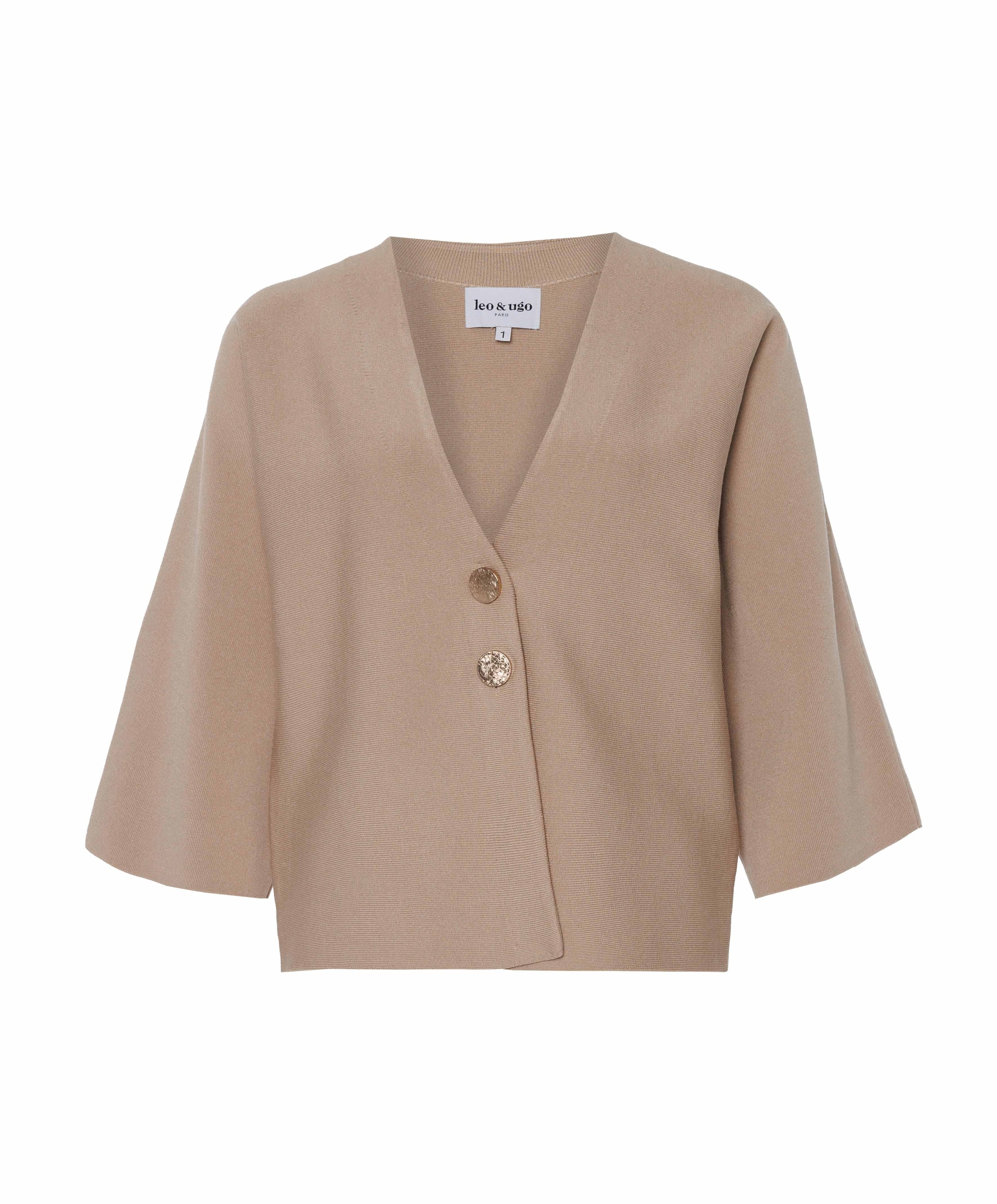 Dames vest beige
