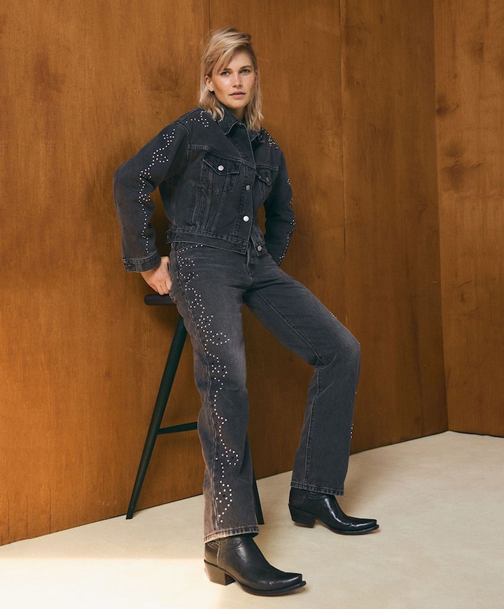 501 90S dames jeans zwart