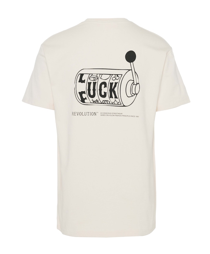 Heren T-shirt ecru