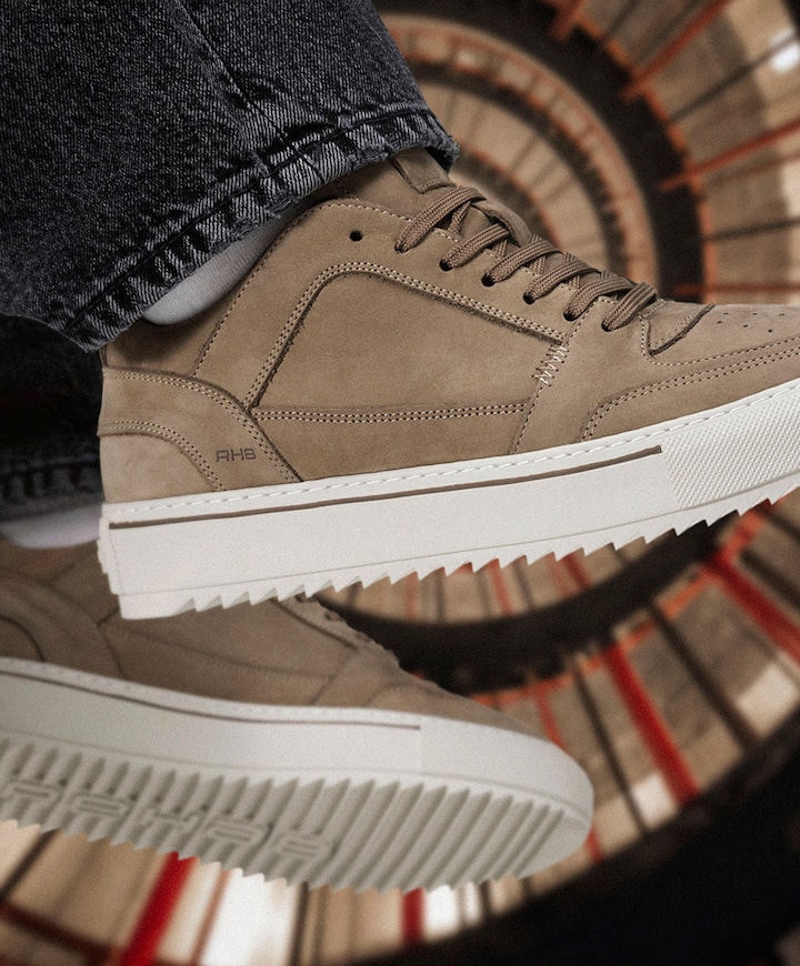 CREON NUB heren sneakers beige