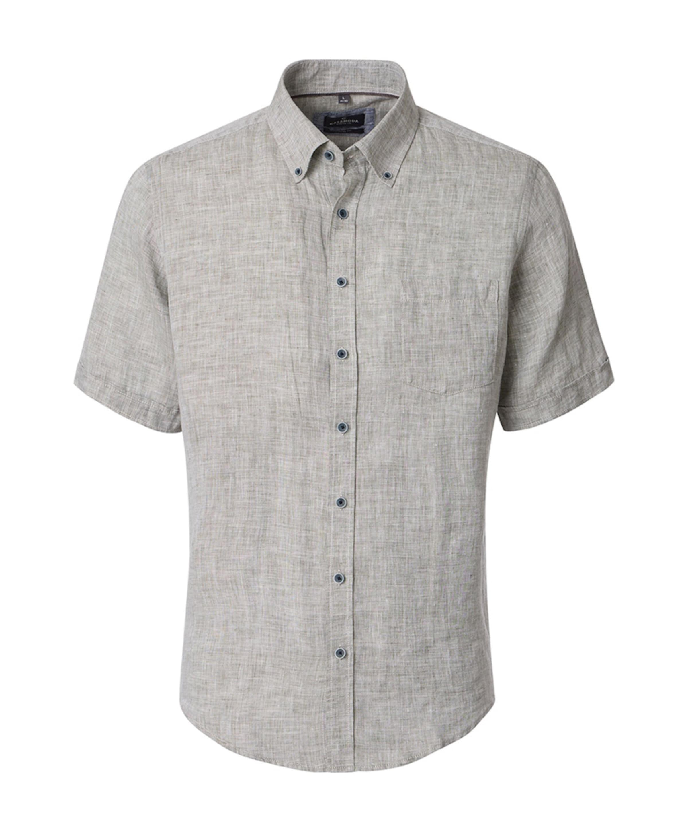 Heren overhemd korte mouw groen