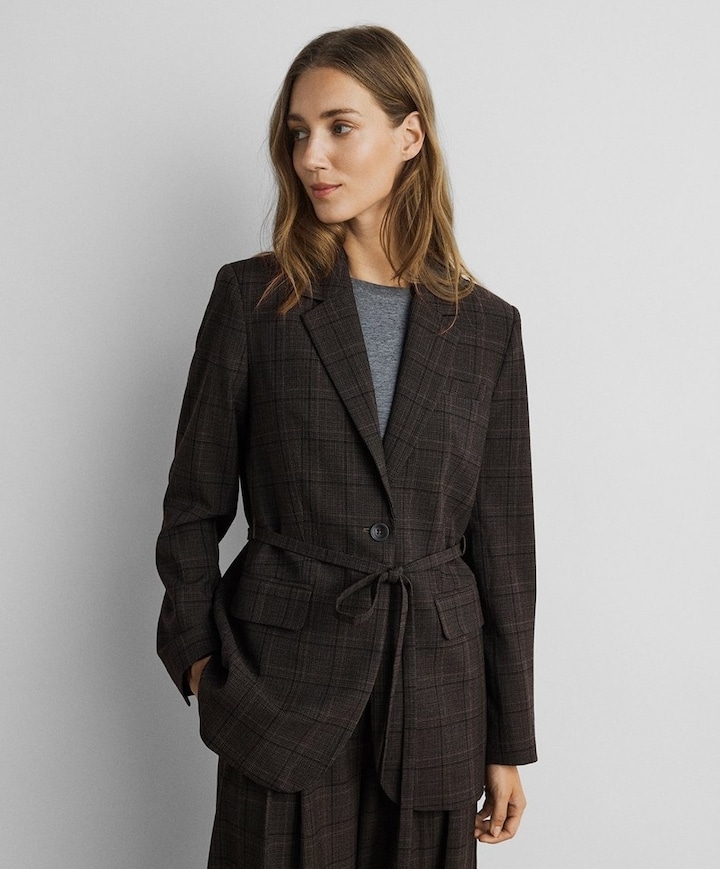 Dames blazer bruin