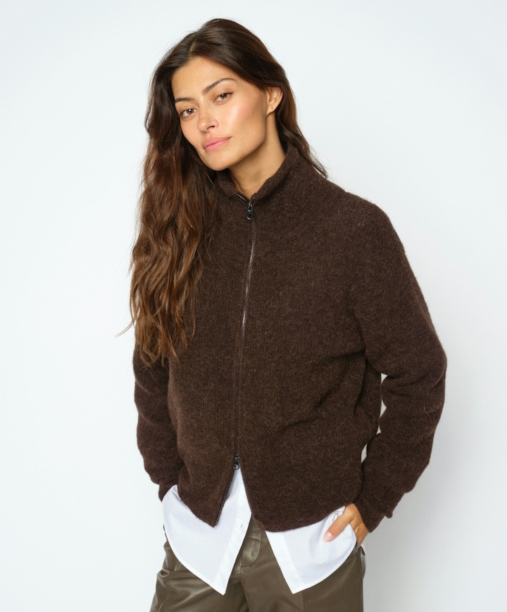 Dames vest bruin