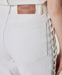 LOOSE FIT LACED  dames jeans wit