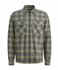 Heren overhemd lange mouw grijs