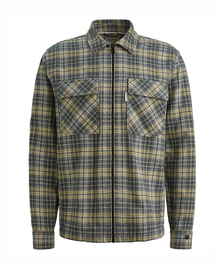 Heren overhemd lange mouw grijs