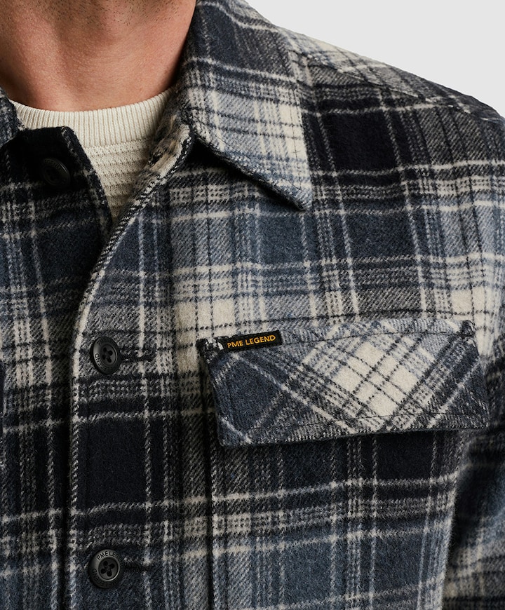 Heren overshirt blauw