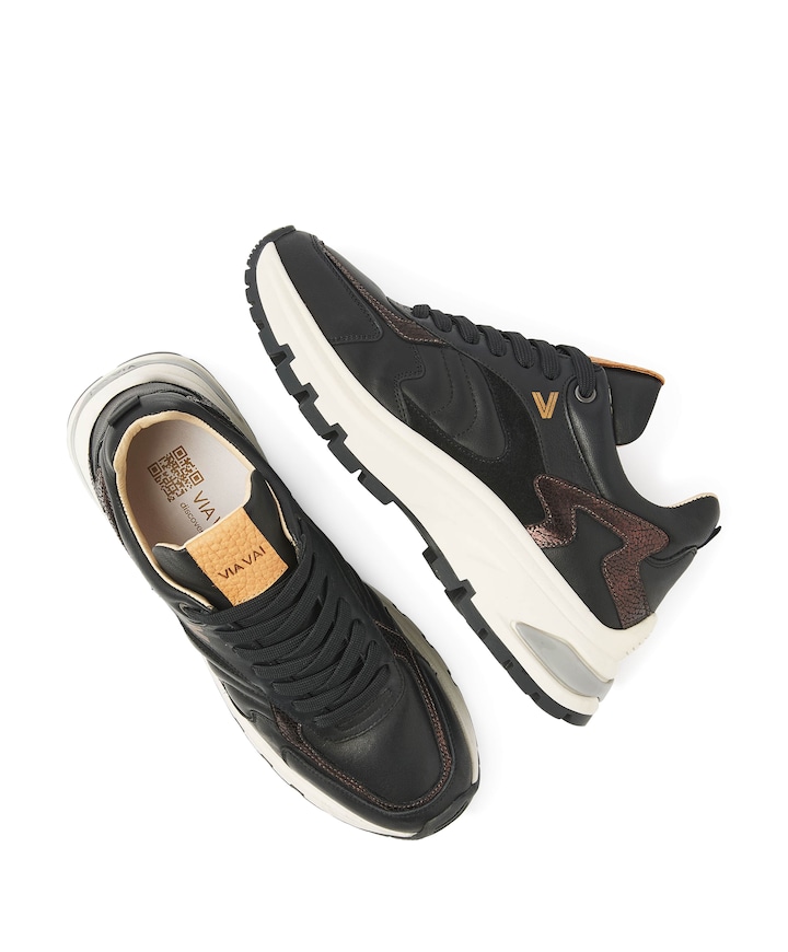 Liz Leighton dames sneakers zwart