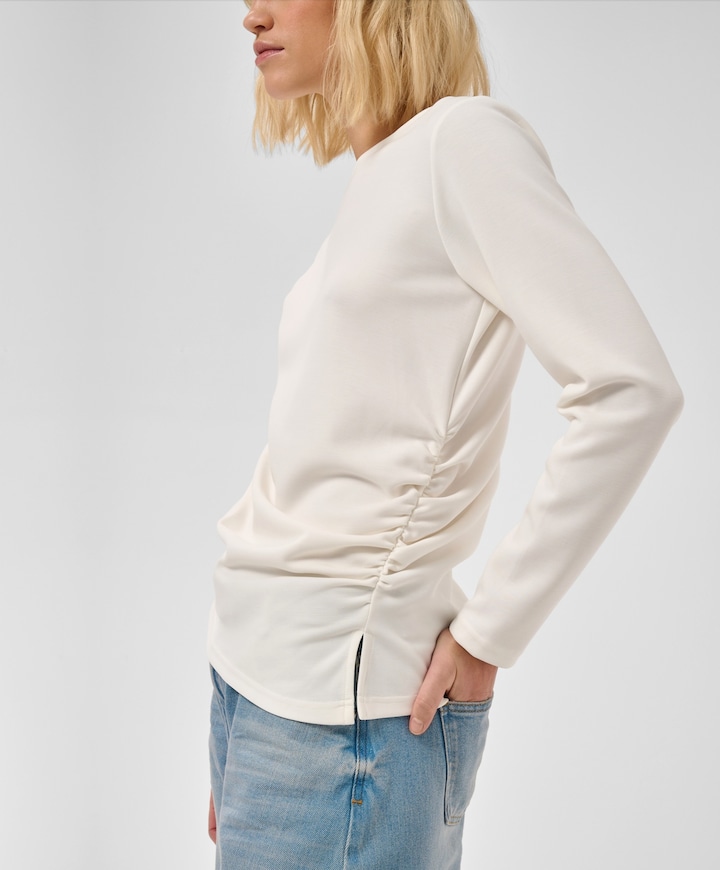 Dames longsleeve ecru