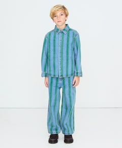 Jongens overhemd lange mouw blauw